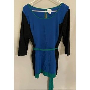 Motherhood Maternity Blue, Green & Black Shirt Dress, Size Extra Large, Size XL